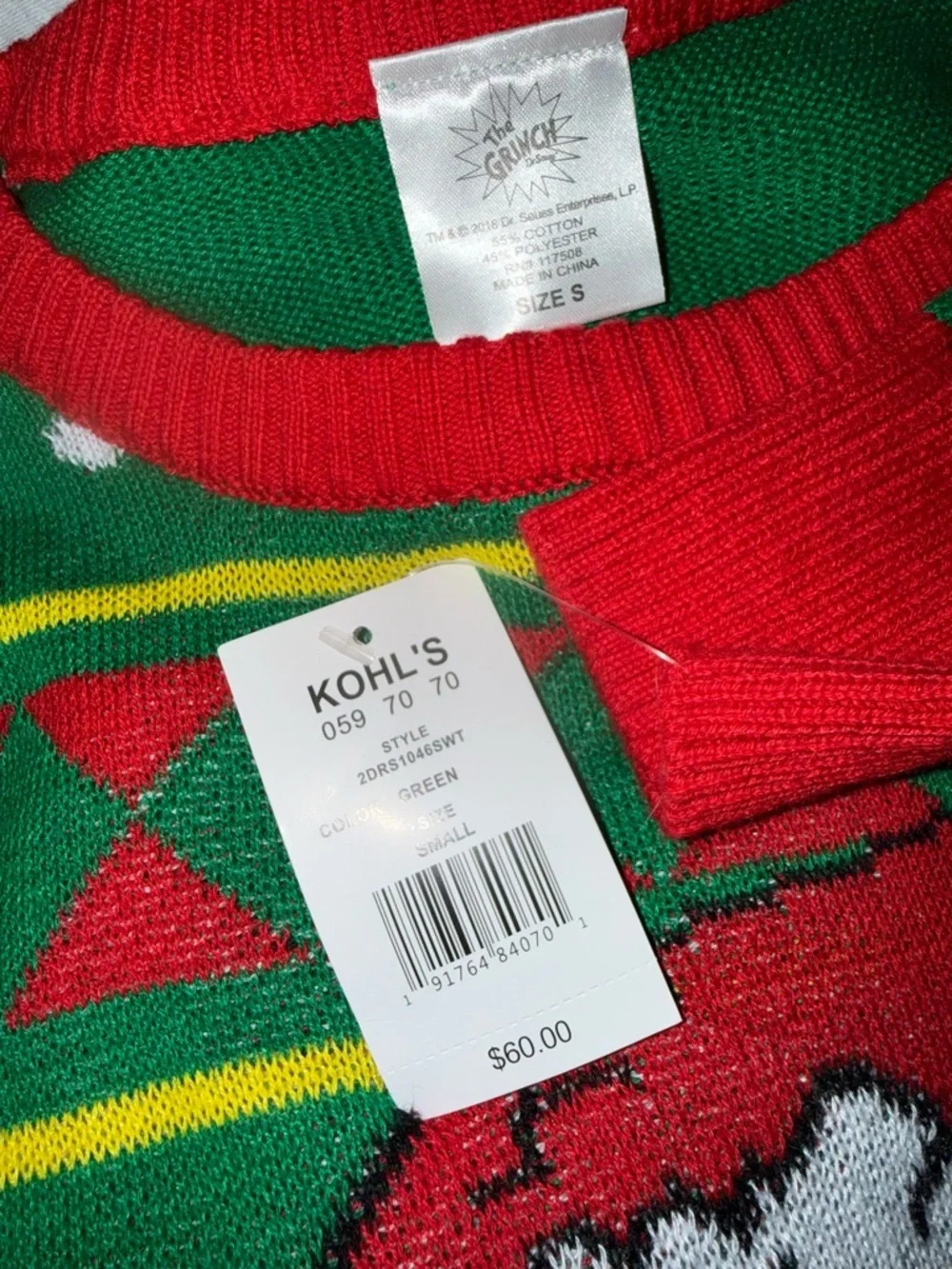 NWT The Grinch Christmas Sweater